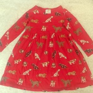 Red dress with dogs